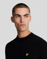 Lyle & Scott Strickpullover Herren Lambswool Schwarz/Grün/Gelb