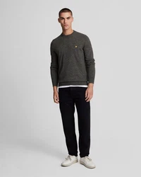 Lyle & Scott Strickpullover Herren Lambswool Grau/Dunkelgrau/Grün