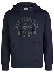 Jack & Jones Kapuzenpullover JJEADRIAN Regular Fit Hoodie Dunkelblau/Hellblau