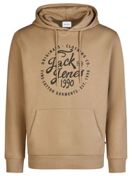Jack & Jones Kapuzenpullover JJEADRIAN Regular Fit Hoodie Khaki/Braun