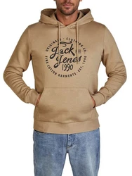 Jack & Jones Kapuzenpullover JJEADRIAN Regular Fit Hoodie Khaki/Braun