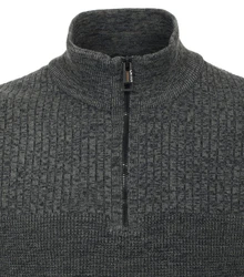 CASAMODA Troyer Strickpullover Dunkelgrau/Dunkelgrün/Grau