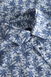 Joop Jeans Kurzarmhemd Blau/Hellblau
