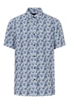 Joop Jeans Kurzarmhemd Blau/Hellblau