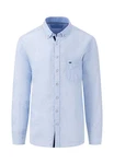 FYNCH-HATTON Leinenhemd langarm Hellblau/Blau