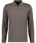 RAGMAN Langarm-Poloshirt Grau/Braun/Khaki/Beige/Hellgrau