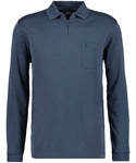 RAGMAN Langarm-Poloshirt Blau/Dunkelblau/Hellblau