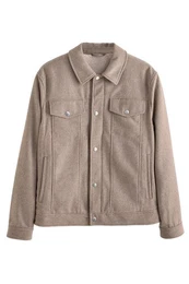 Blouson Jacke im Westernstil mit Borgfutter und Wollanteil (1-St)