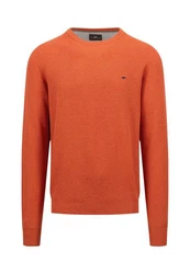 FYNCH-HATTON Strickpullover O-Neck Structure Orange