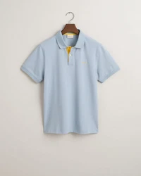 Gant Poloshirt REGULAR CONTRAST PIQUE Hellblau/Grau