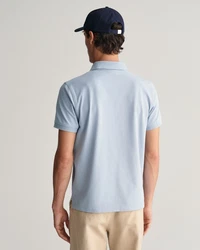 Gant Poloshirt REGULAR CONTRAST PIQUE Hellblau/Grau