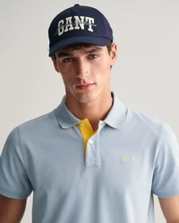 Gant Poloshirt REGULAR CONTRAST PIQUE Hellblau/Grau