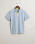 Gant Poloshirt REGULAR CONTRAST PIQUE Hellblau/Grau