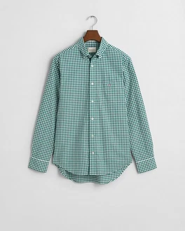 Gant Blusenshirt REG CLASSIC POPLIN GINGHAM SHIRT Grün/Türkis/Blau/Hellblau
