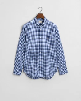 Gant Blusenshirt REG CLASSIC POPLIN GINGHAM SHIRT Dunkelblau/Hellblau/Blau