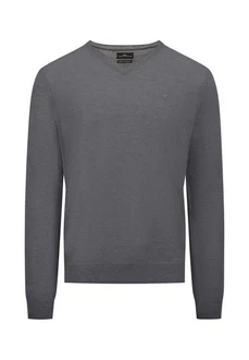 FYNCH-HATTON Wollpullover Dunkelgrau/Grau/Hellgrau