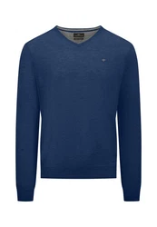 FYNCH-HATTON Wollpullover Blau/Dunkelblau