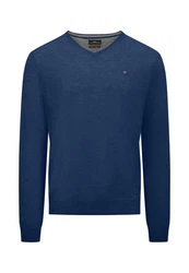 FYNCH-HATTON Wollpullover Blau/Dunkelblau