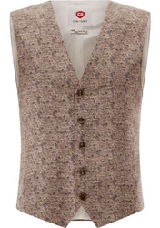 CG Club of Gents Anzugweste CG Plum Braun/Beige/Lila/Rosa