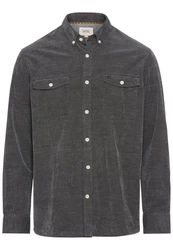 camel active Business Langarmhemd Dunkelgrau/Schwarz/Hellgrau/Grau