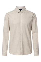 Joop Jeans Langarmhemd Weiß/Khaki/Beige/Braun