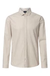Joop Jeans Langarmhemd Weiß/Khaki/Beige/Braun
