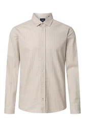 Joop Jeans Langarmhemd Weiß/Khaki/Beige/Braun