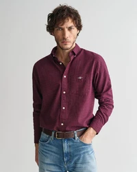 Gant Langarmhemd Dunkelrot/Bordeaux/Lila
