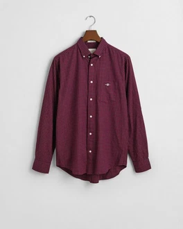 Gant Langarmhemd Dunkelrot/Bordeaux/Lila