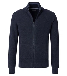 CASAMODA Troyer Sweatjacke Strickjacke Dunkelblau/Hellblau/Blau