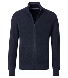 CASAMODA Troyer Sweatjacke Strickjacke Dunkelblau/Hellblau/Blau