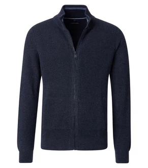 CASAMODA Troyer Sweatjacke Strickjacke Dunkelblau/Hellblau/Blau