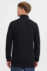 !Solid Strickjacke SDRECONE Schwarz/Hellblau/Dunkelgrau