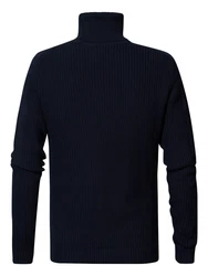 Petrol Industries Rollkragenpullover Strickpullover Men Knitwear Collar Basic dunkel-blau