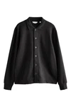 Next Kapuzenfleecejacke Teddyfell Reißverschluss (1-St) Schwarz