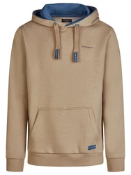 DENIMFY Kapuzenpullover Hoodie DFBenno Regular Fit Sweatshirt Beige/Khaki/Braun