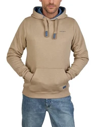 DENIMFY Kapuzenpullover Hoodie DFBenno Regular Fit Sweatshirt Beige/Khaki/Braun