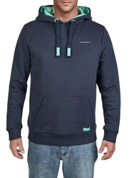 DENIMFY Kapuzenpullover Hoodie DFBenno Regular Fit Sweatshirt Dunkelblau/Hellblau/Blau/Lila/Grau
