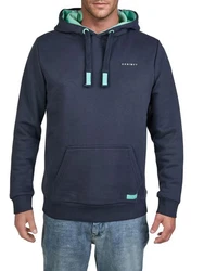 DENIMFY Kapuzenpullover Hoodie DFBenno Regular Fit Sweatshirt Dunkelblau/Hellblau/Blau/Lila/Grau
