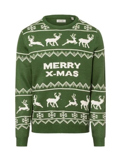 ONLY & SONS Pullover ONSXMAS REG 5 ALLOVER CREW KNIT Dunkelgrün/Grün
