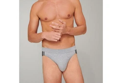 Schiesser Slip Organic Cotton mit seitlichen Streifen (3-St) im 6er Pack Grau/Hellgrau