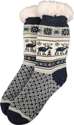 EloModa Kuschelsocken Herren Anti Rutsch Socke Winter-Socken 