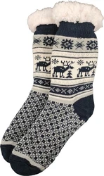EloModa Kuschelsocken Herren Anti Rutsch Socke Winter-Socken 