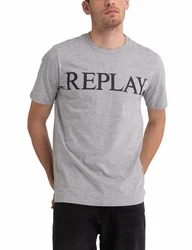 Replay T-Shirt Blau/Grau/Rot