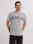 Replay T-Shirt Blau/Grau/Rot