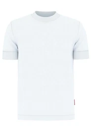 Rundhalsshirt Cedric Etikett seitlich am Rumpf, elastischer Rundhalsausschnitt