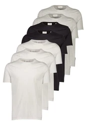 LINDBERGH T-Shirt Weiß/Khaki/Beige/Dunkelblau/Grau