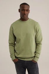 WE Fashion Sweater Dunkelgrün/Grün/Khaki
