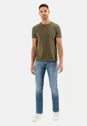 camel active T-Shirt Dunkelgrün/Khaki
