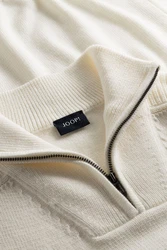 JOOP! Wollpullover Khaki/Weiß/Beige/Creme